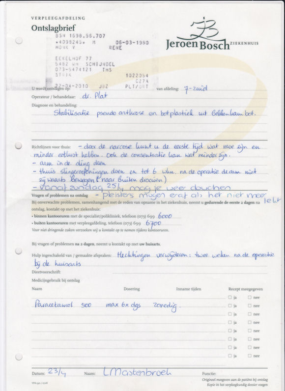 Foto van jbz/carolus.Ortopeed dhr. Plat