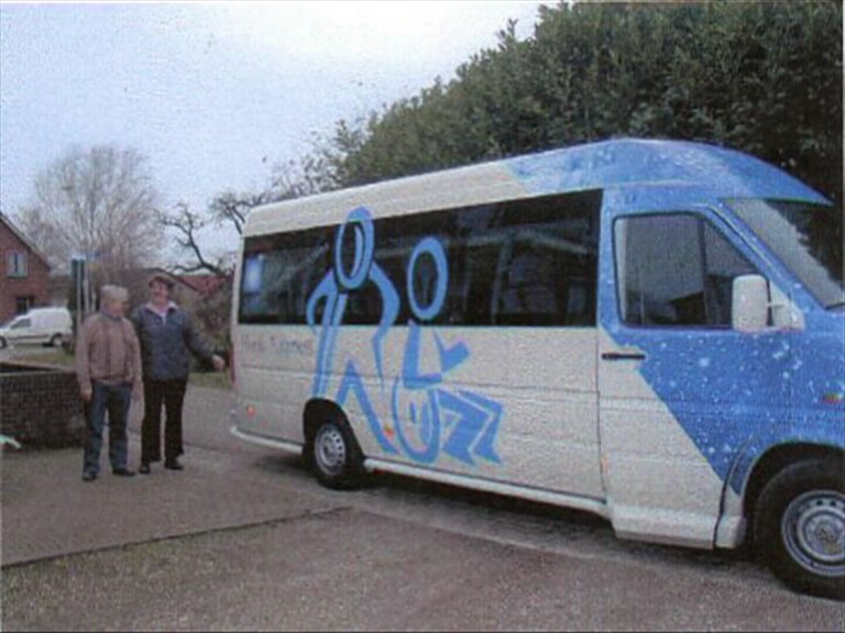 Foto van de van Honk express (aan deze bus had ik meegeholpen)