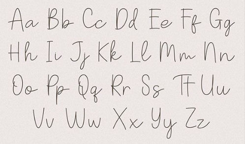 Foto van het alfabet in kleine en hoofdletters