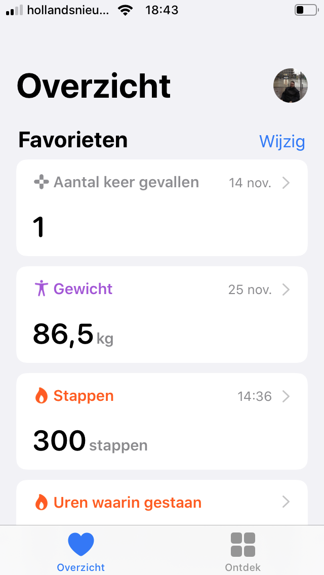 gezondheid app (iphone)