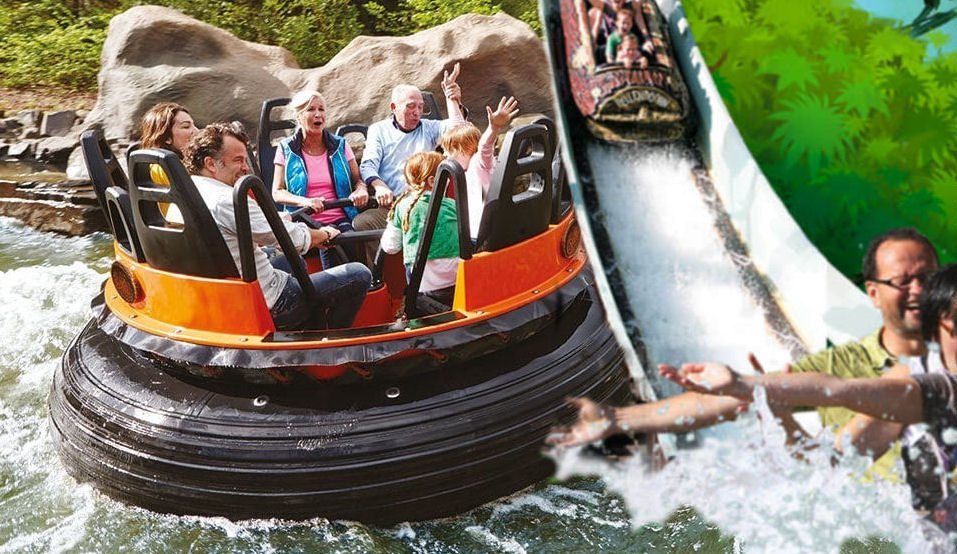 Foto rapid river en log flume